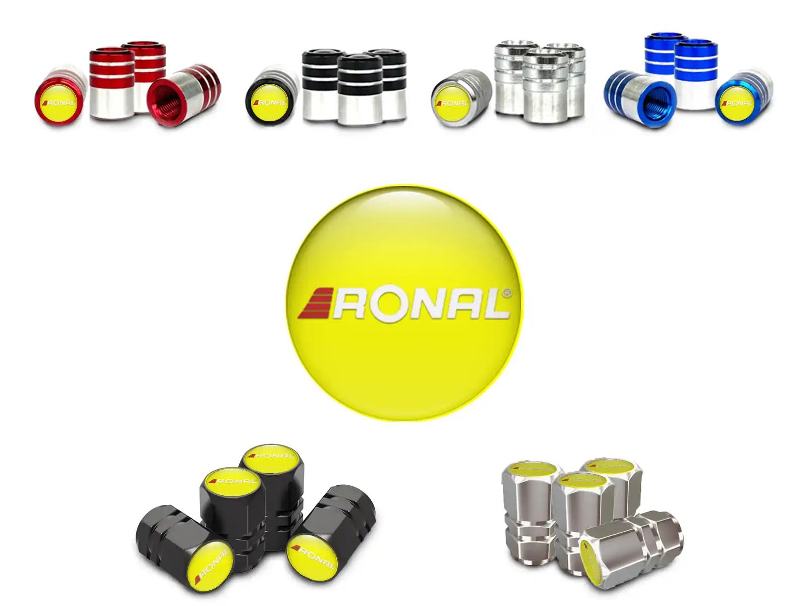 Ronal Copri valvole Bici Acciaio Inox